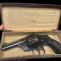 magnifique revolver hammerless sw 38 4 eme mdl en boite carton d origine