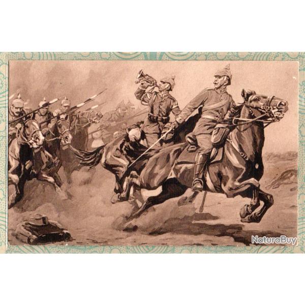 CPA - Der grosse Krieg 1914/1915 Attacke deutscher Dragoner in der Schlacht an der Marne -N�7391