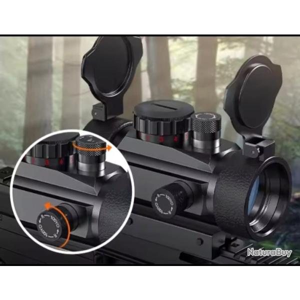 Viseur tubulaire point rouge et vert avec cache reflex sight  X30 1� sans prix de reserve!!