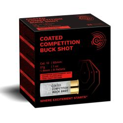Munitions chevrotine GECO coated competition buck shot cal.12/70 9grains 30gr par 25