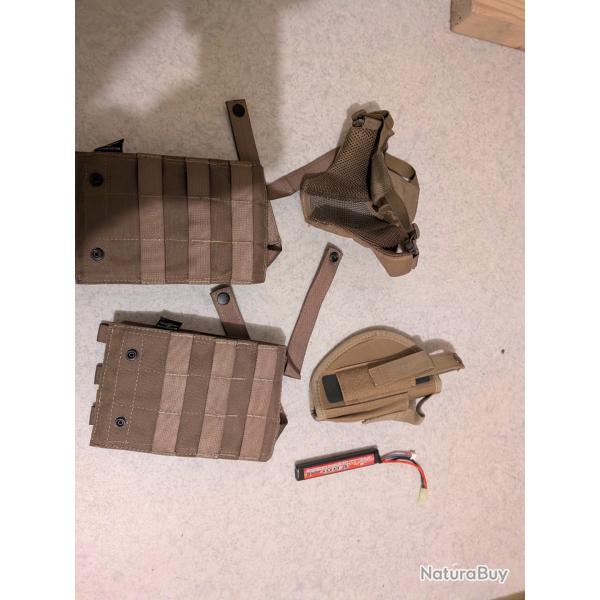 R�plique Airsoft MP5 AEG + �quipements - Tr�s bon �ta