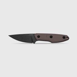 Couteau Kizer Splinter Bushcraft Survie Lame Acier AEB-L Manche G10 Brown Etui Kydex KI1087A2