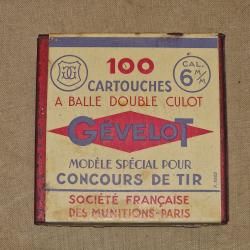 Bo&icirc;te compl&egrave;te de cartouches G&eacute;velot 6mm "mod&egrave;le sp&eacute;cial pour concours de tir"