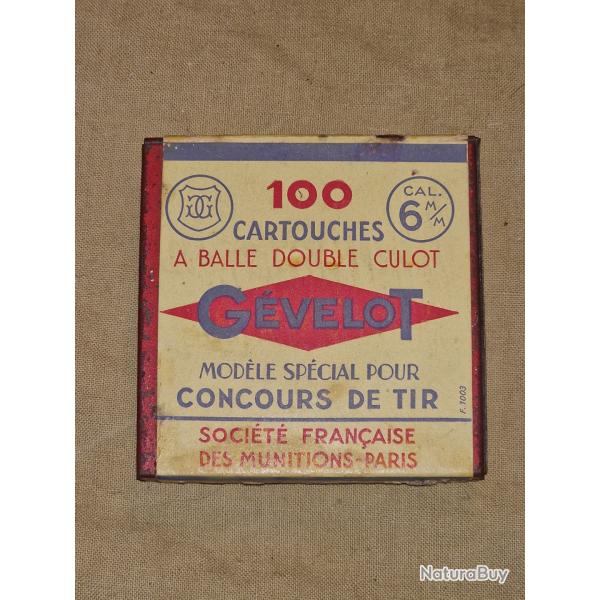 Bo�te compl�te de cartouches G�velot 6mm "mod�le sp�cial pour concours de tir"