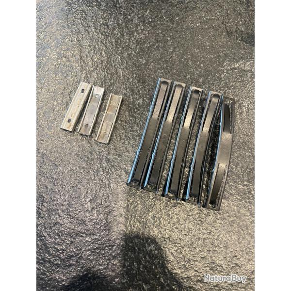 LOT DE LAMES CHARGEUR  grands pour Sks 10 munitions et les petits pour mauser  5 Munitions
