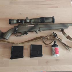 Fusil de sniper As01 ares camouflage et upgrade 6mm