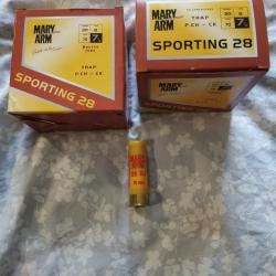 50 cartouches Mary Sporting Cal. 20 28g 7,5