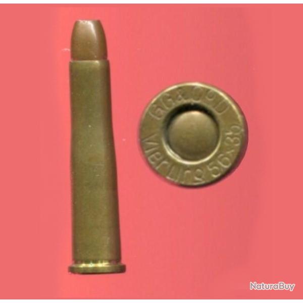 5.6 x 35 R Vierling - marquage : GG & Co D Vierling 5.6x35 - balle cuivre pointe arrondie