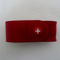 Etui rouge en cuir 100 mm Victorinox r&eacute;f&eacute;rence 4.0520.1 "NEUF"