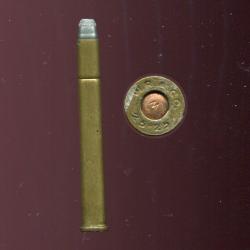 .25-25 Stevens 1895  - marquage : W.R.A.Co.  25-25 - balle &eacute;tam&eacute;e pointe plomb m&eacute;plate - RARE