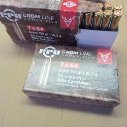 Petite lot  balles  PPU  gamme GROM calibre 7x64
