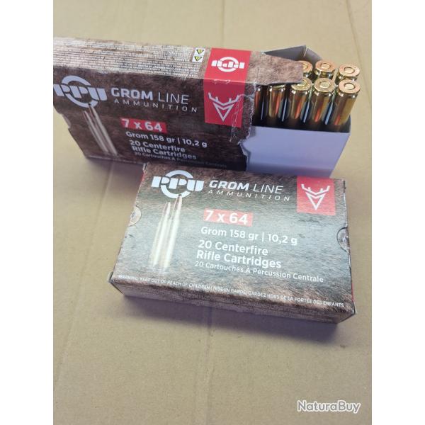 Petite lot  balles  PPU  gamme GROM calibre 7x64