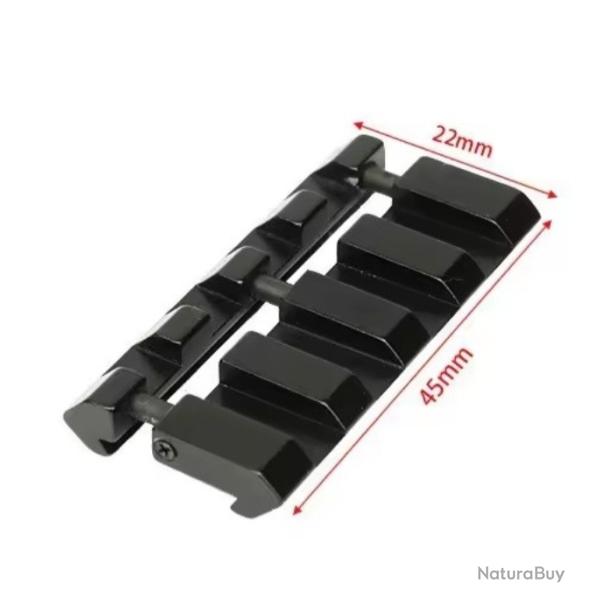 Convertisseur  de 11 mm � 22mm picatinny  4 slots