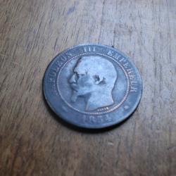 monnaie dix centimes napoleon III  1854 BB