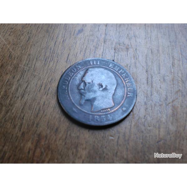 monnaie dix centimes napoleon III  1854 BB