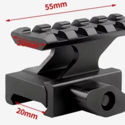 Support sur&eacute;l&eacute;vation picatinny  5 slots