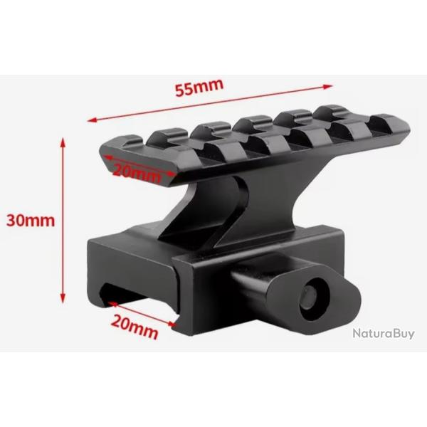 Support sur�l�vation picatinny  5 slots