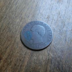 monnaie cinq centimes napol&eacute;ons III  1854 B