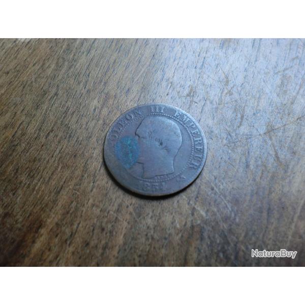 monnaie cinq centimes napol�ons III  1854 B