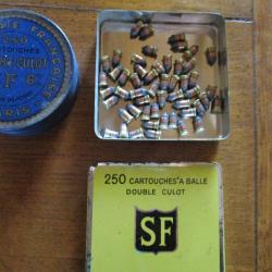 BOITES ANCIENNES DE MUNITION 6 MM BOSQUETTES DOUBLE CULOTS