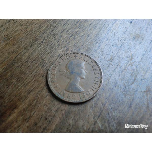 monnaie halfe penny elizabeth II   1964