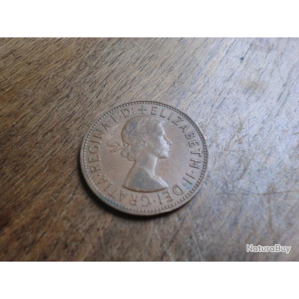 monnaie one penny   elizabeth II   1963