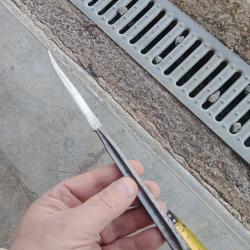 Militaria couteau ancien de Fortune ou, tranch&eacute;e fait dans une baionnette lebel rosalie