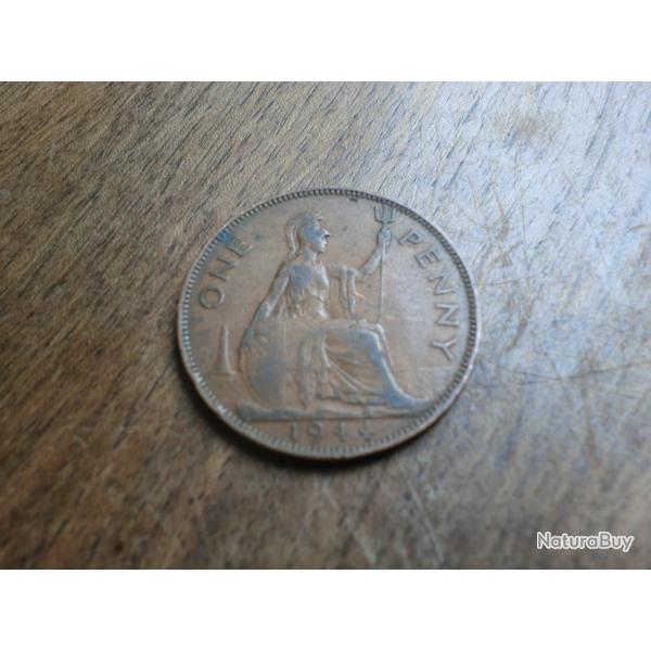 monnaie one penny george VI  1944