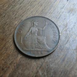monnaie one penny george VI  1938