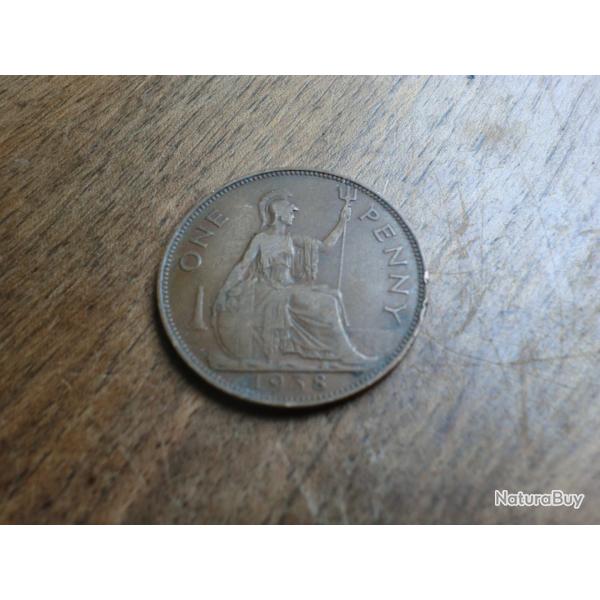 monnaie one penny george VI  1938