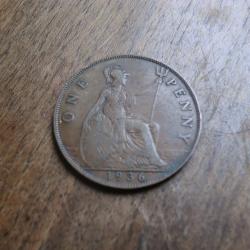 monnaie one penny george VI  1936