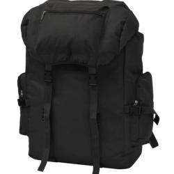 Sac dos arm&eacute;e polyester 43x21x70 cm 65L imperm&eacute;able grande capacit&eacute; noir