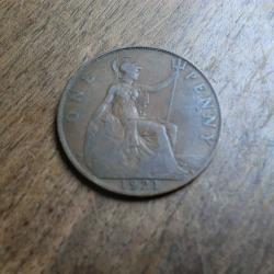 monnaie one penny george VI  1921