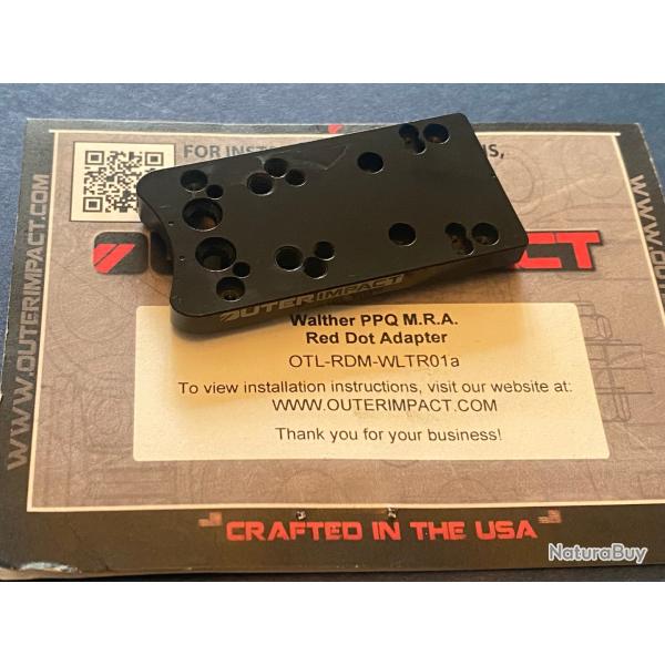 Plaque montage point rouge multi-empreintes Outer Impact MRA pour Walther PPQ + P99