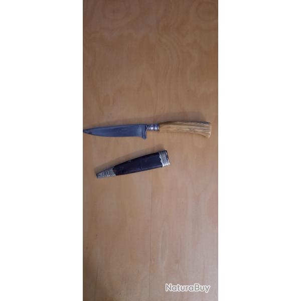 Couteau droit manche en Corne Solingen
