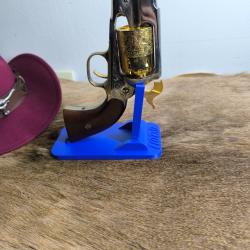 Support pliable revolver poudre noire colt/remington 36/44 bleu