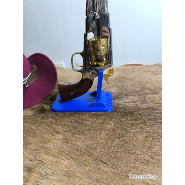 Support pliable revolver poudre noire colt/remington 36/44 bleu