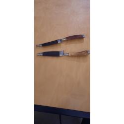 Couteaux droits manche en corne Solingen