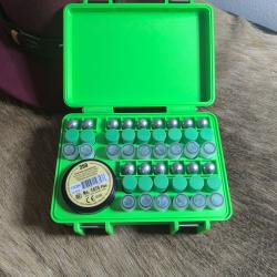 Boite verte pour 15 tirs armes anciennes avec 30 tubes &eacute;tanche