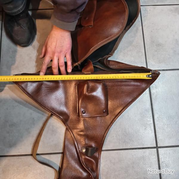 �tui d'arbal�te en cuir marron