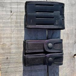 Lot de 10 porte chargeur double gendarmerie, G1, beretta 92, Glock, Sig, etc