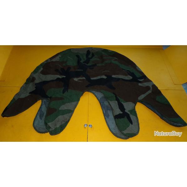 ARMEE AMERICAINE U.S :�COUVRE CASQUE US M1 WOODLAND NON REVERSIBLE AVEC TAMPON� ,�  BON ETAT OCCASIO