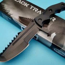 Couteau Rite Edge Tactical Tanto Lame Acier Inox Blackwash Manche ABS Etui Nylon