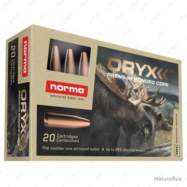 1 BOITE DE 20 BALLES NORMA ORYX  CAL 8X57JRS 12.7GR 196gr