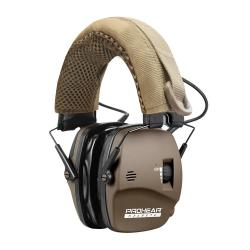 Casque &Eacute;lectronique Tir Coussinets Gel Amplification Sonore Protection Auditive NRR 23dB Chasse Kaki