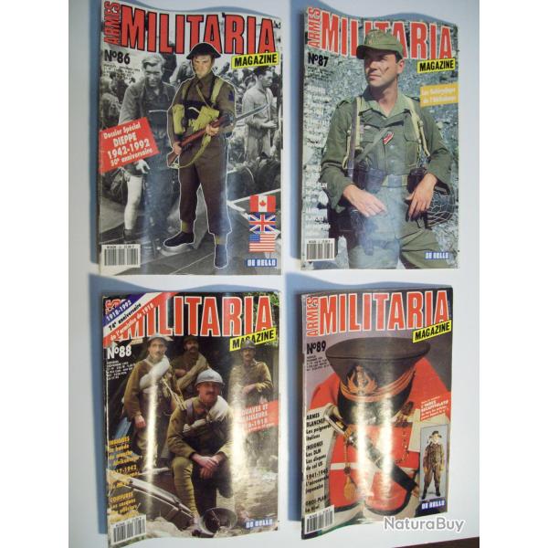 lot 4 militaria magazine des ann�es 1990 No 86/87/88/89