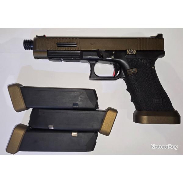 Glock 34, Gen 4 pr�par� calibre 9X19 Para avec 3 chargeurs