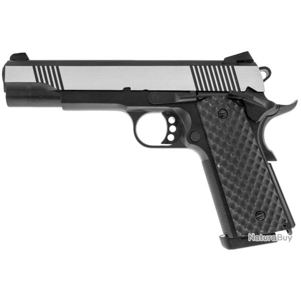 R�plique GBB 1911 MEU Raven full metal gaz Silver 1,0J