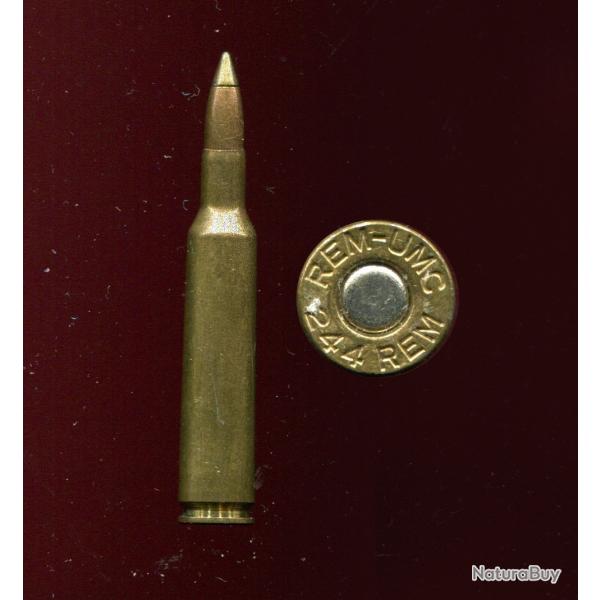 .244 Remington - marquage : REM-UMC 244 REM - balle cuivre pointe en 2 parties