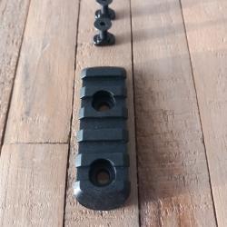Rail picatinny 6,5cm NOIR pour syst&egrave;me M LOK, T4e, CCK, Kit conversion...